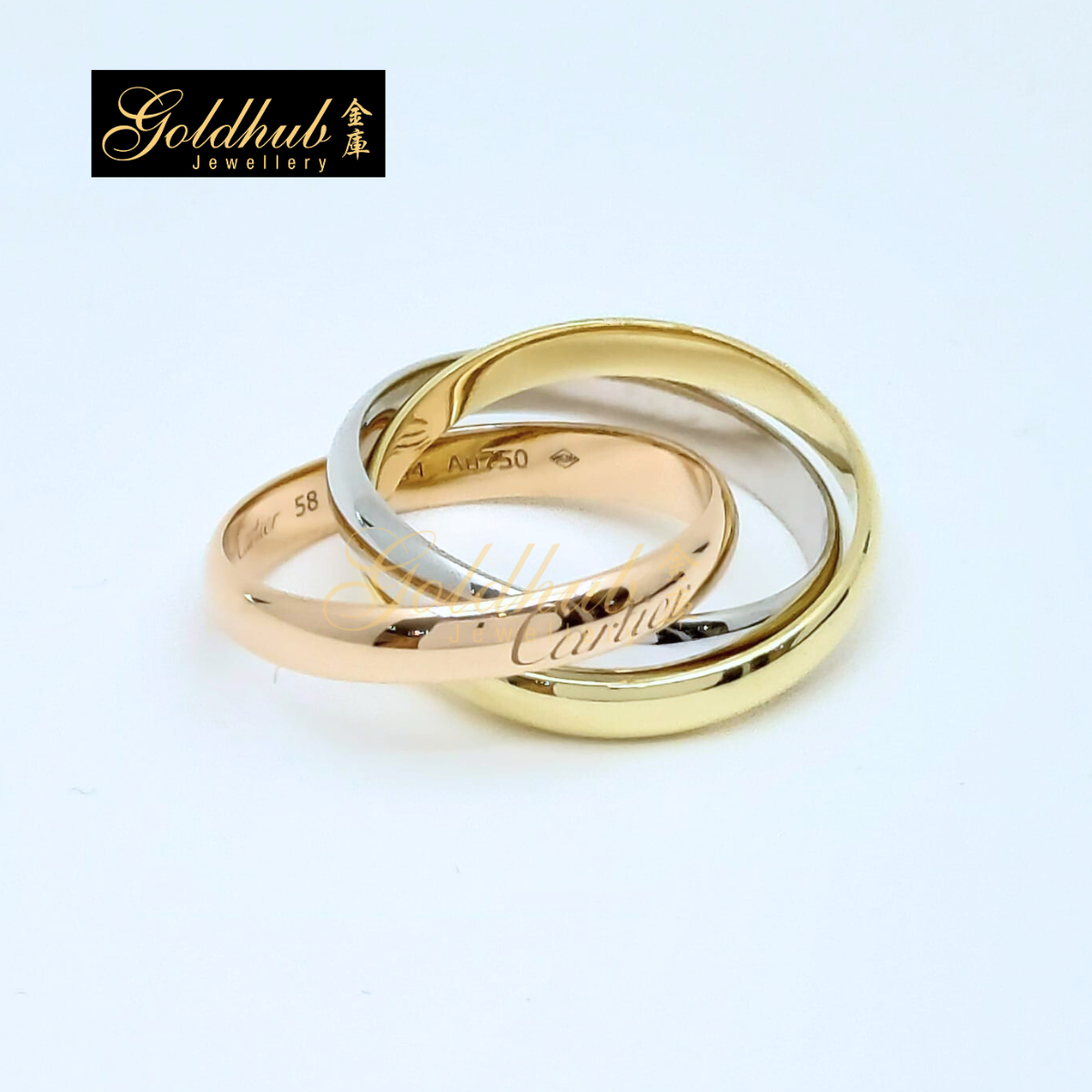 Cartier Trinity Ring, Classic Model, Size 58