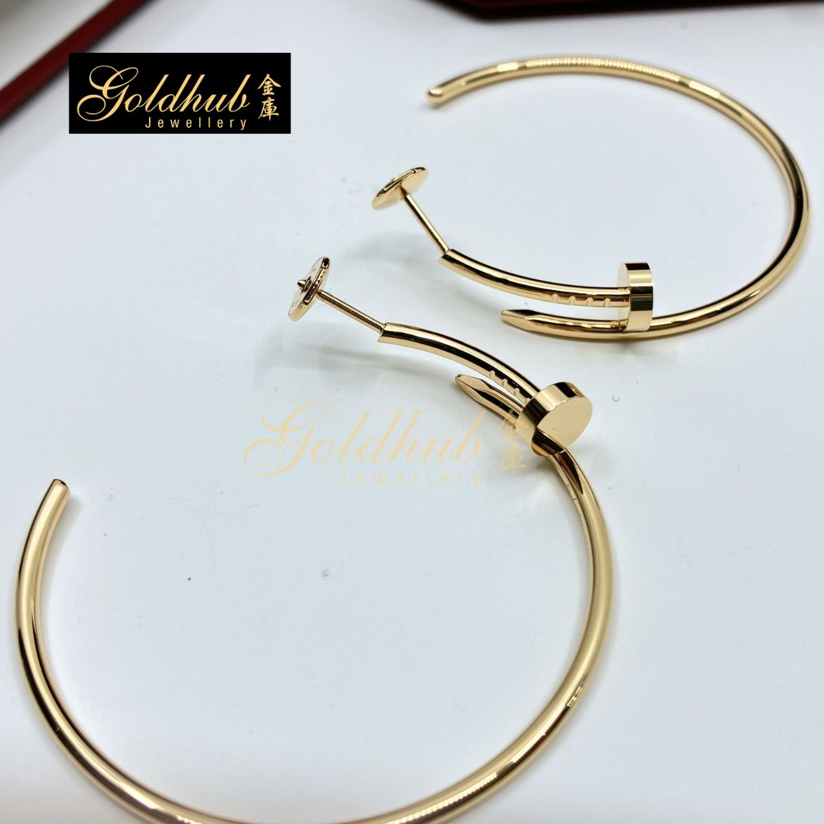 Cartier Juste Un Clou Hoop Earrings, Large Model in Rose Gold