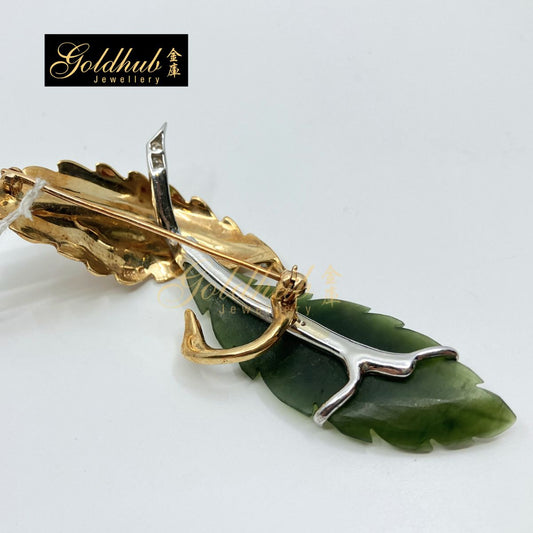 Vintage 1960s Jade Leaf SET by Lithosphere