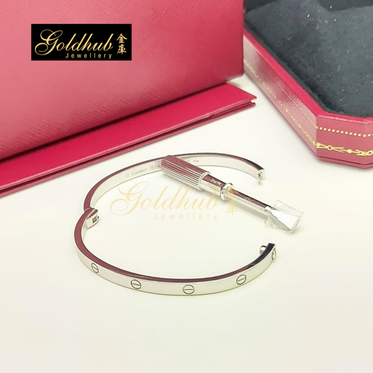 Cartier Love Bracelet, Small Model in White Gold, Size 15