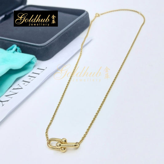 Tiffany HardWear Small Double Link Pendant in Yellow Gold