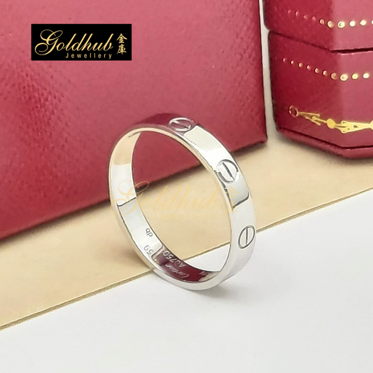 Cartier Love Ring, Small Model in White Gold Size 59