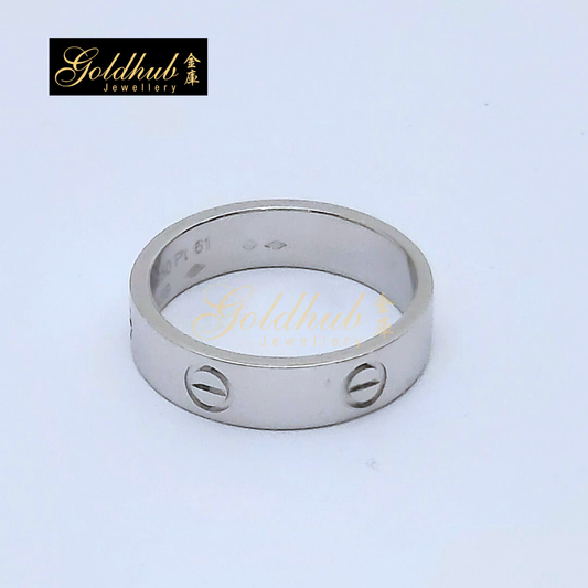 Cartier Love Ring, Classic Model in Platinum, Size 61