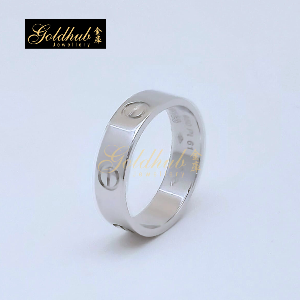 Cartier Love Ring, Classic Model in Platinum, Size 61