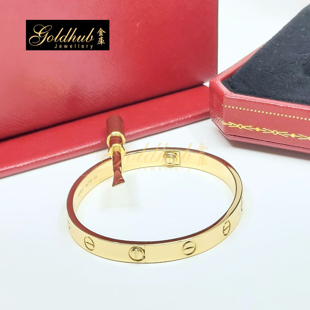 Cartier LOVE Bracelet, Classic Model in Yellow Gold, Size 17