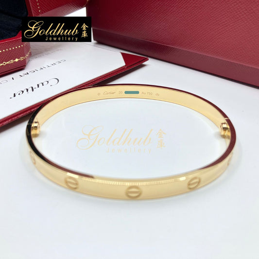 Cartier Love Bracelet, Classic Model in Yellow Gold, Size 20