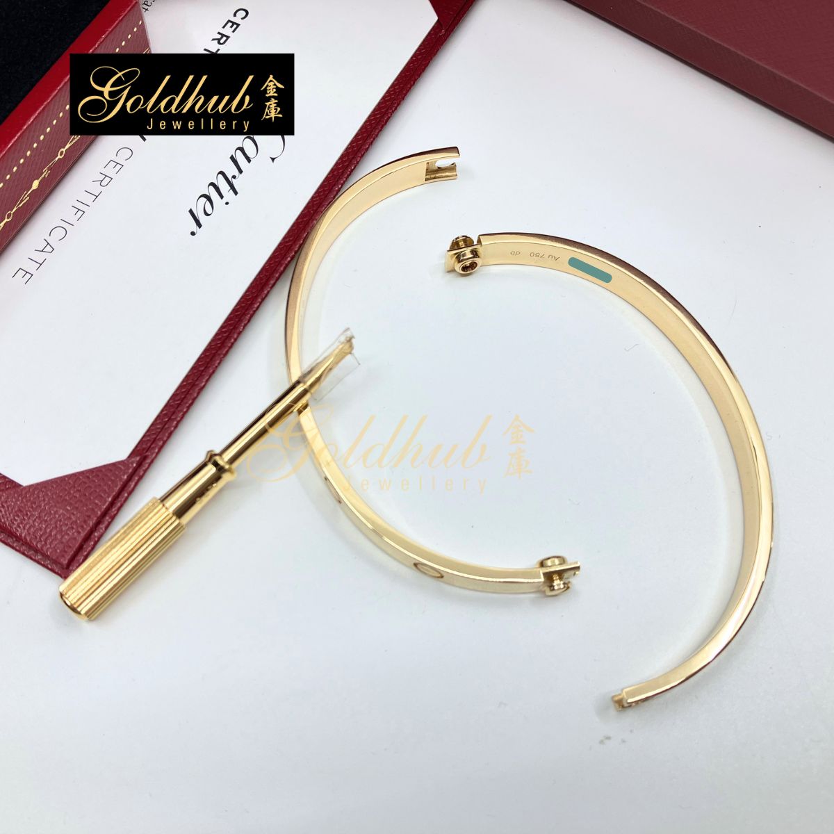 Cartier Love Bracelet, Classic Model in Yellow Gold, Size 20