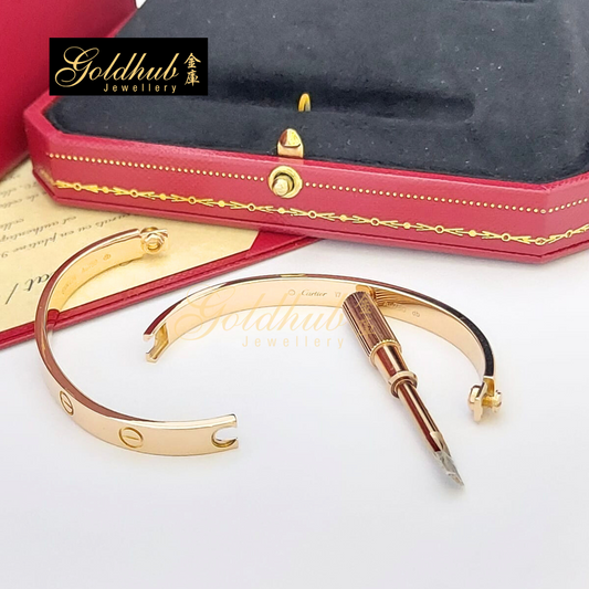 Cartier Love Bracelet in Rose Gold, Size 17