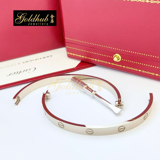 Cartier Love Bracelet (Classic Model) in White Gold, Size 21