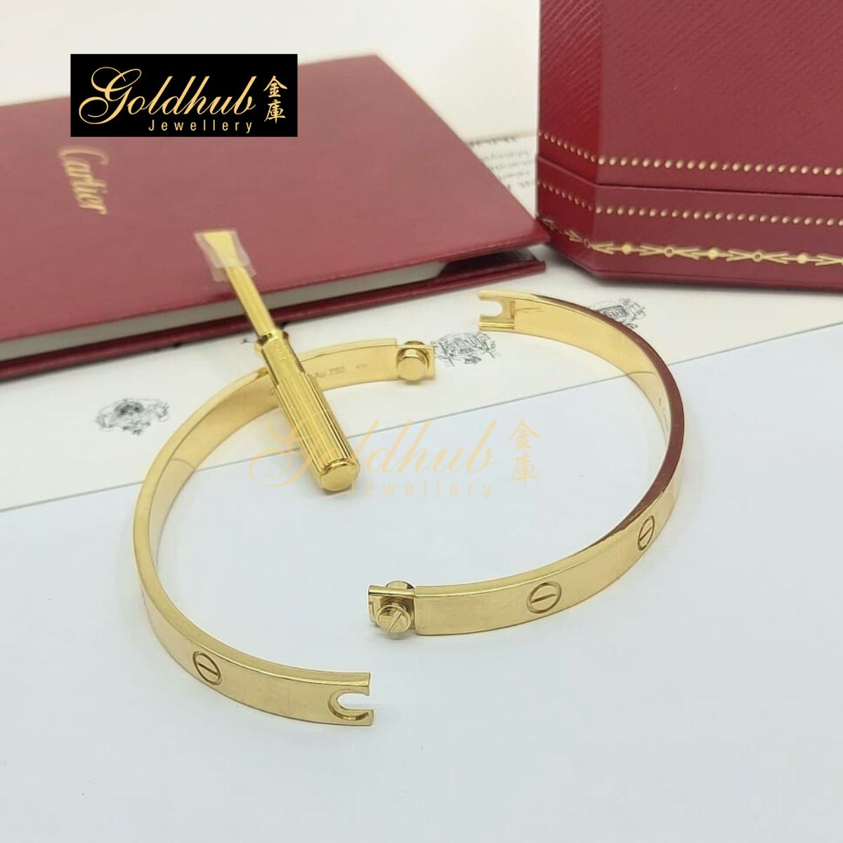 Cartier Love Bracelet, Classic Model in Yellow Gold, Size 20
