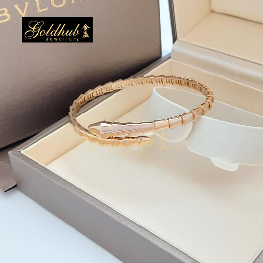 Bvglari Serpenti Viper Bracelet in Rose Gold, Size M