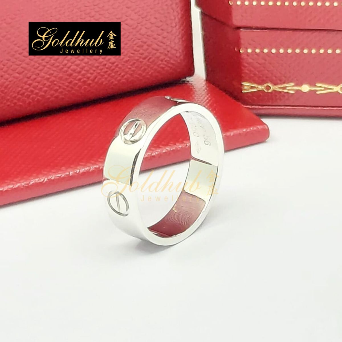 Cartier Love Ring, Classic Model in Platinum, Size 56