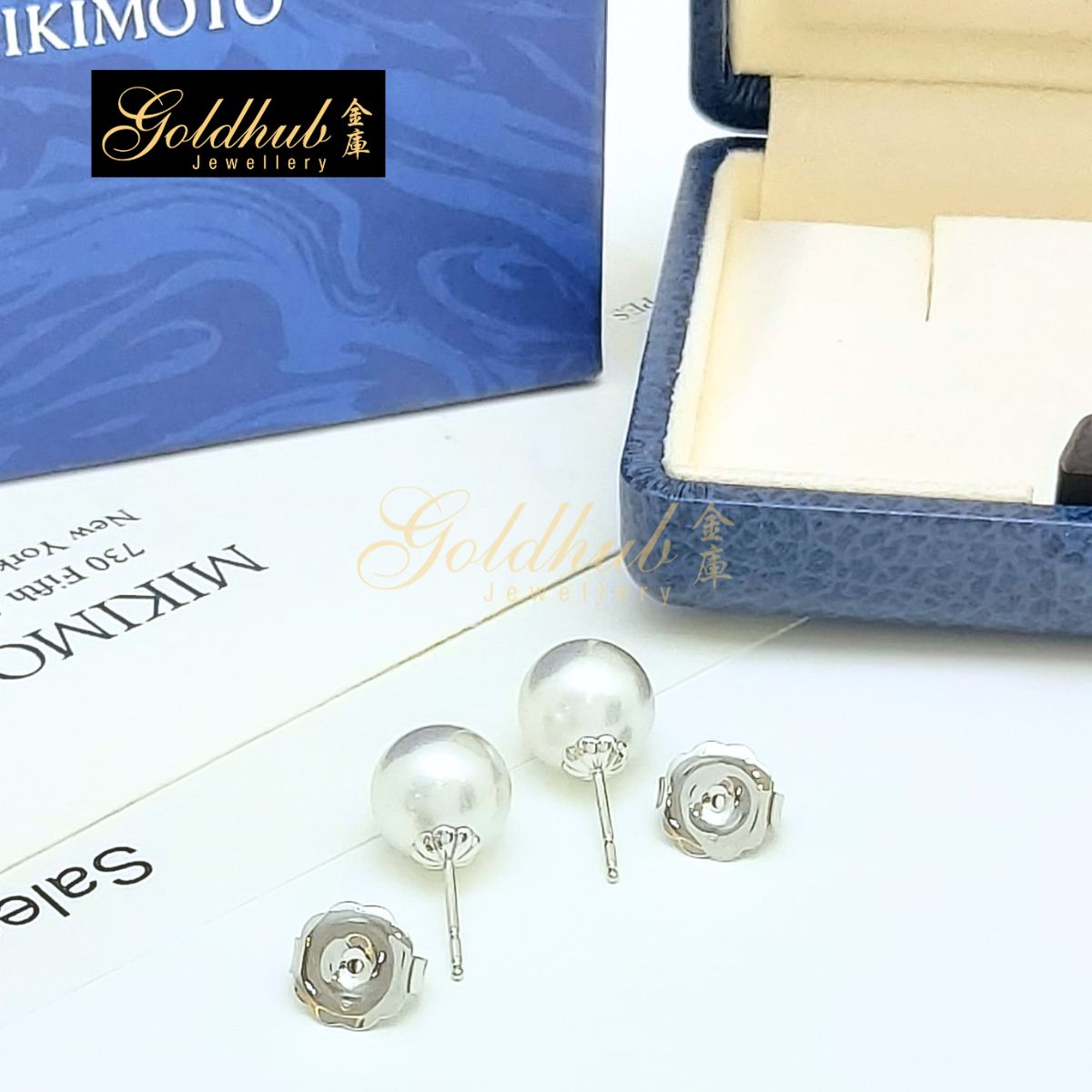 Mikimoto White South Sea Pearl Stud Earrings, 10mm in White Gold