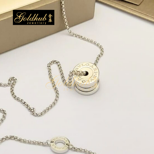 Bvlgari B.zero1 Mini Pendant Necklace in White Gold, 45cm