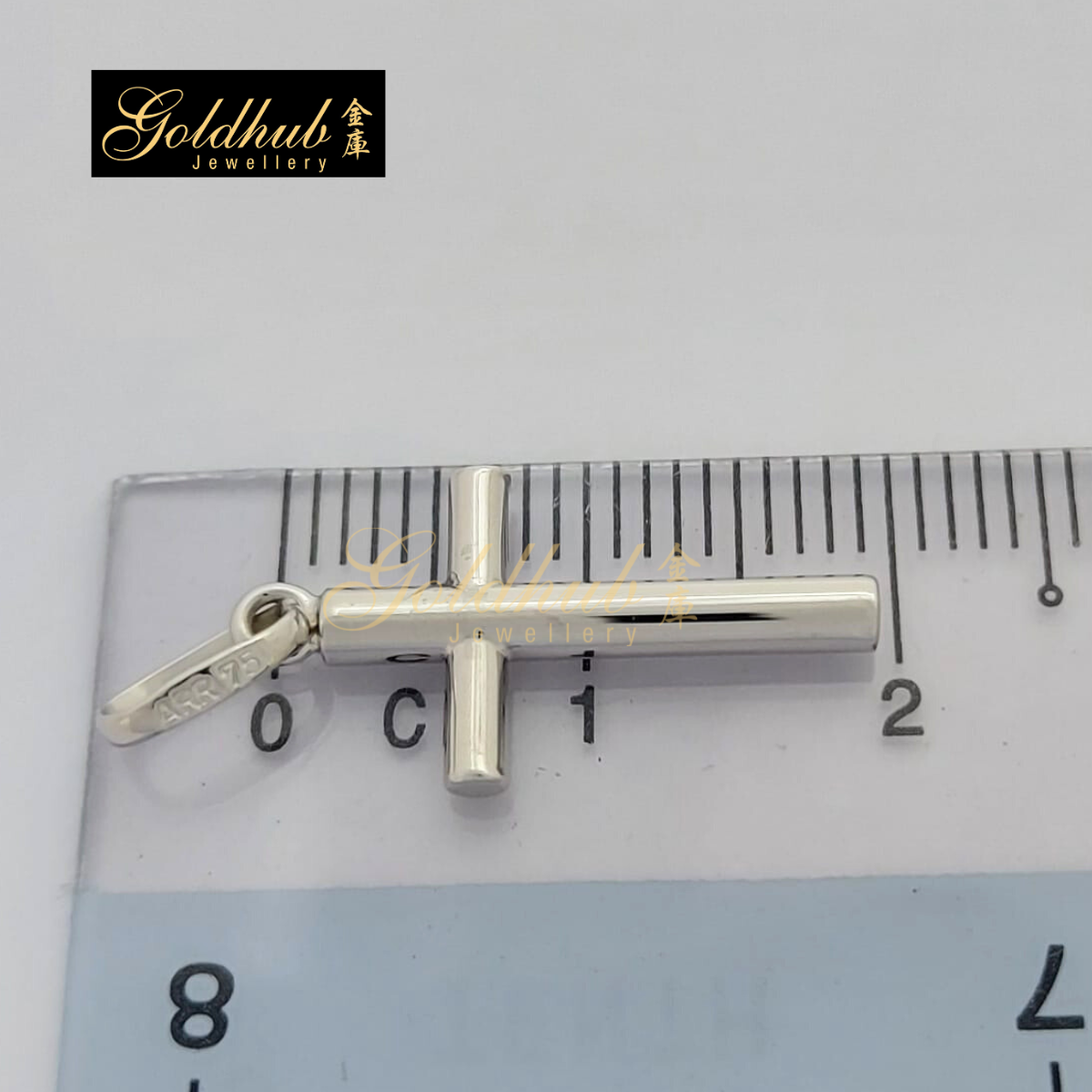 Cross Pendant in White Gold