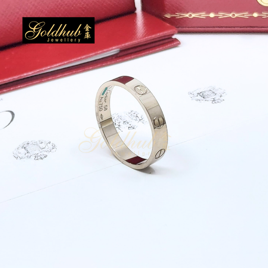 Cartier Love Ring, Small Model in White Gold, Size 58