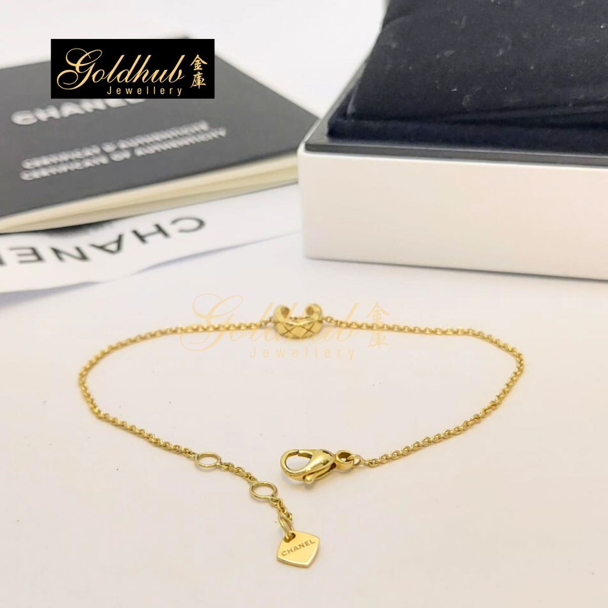 Chanel Coco Crush Quilted Motif Bracelet in Yellow Gold