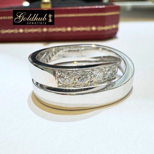 Cartier Paris Nouvelle Vogue Diamond Ring in White Gold, Size 51
