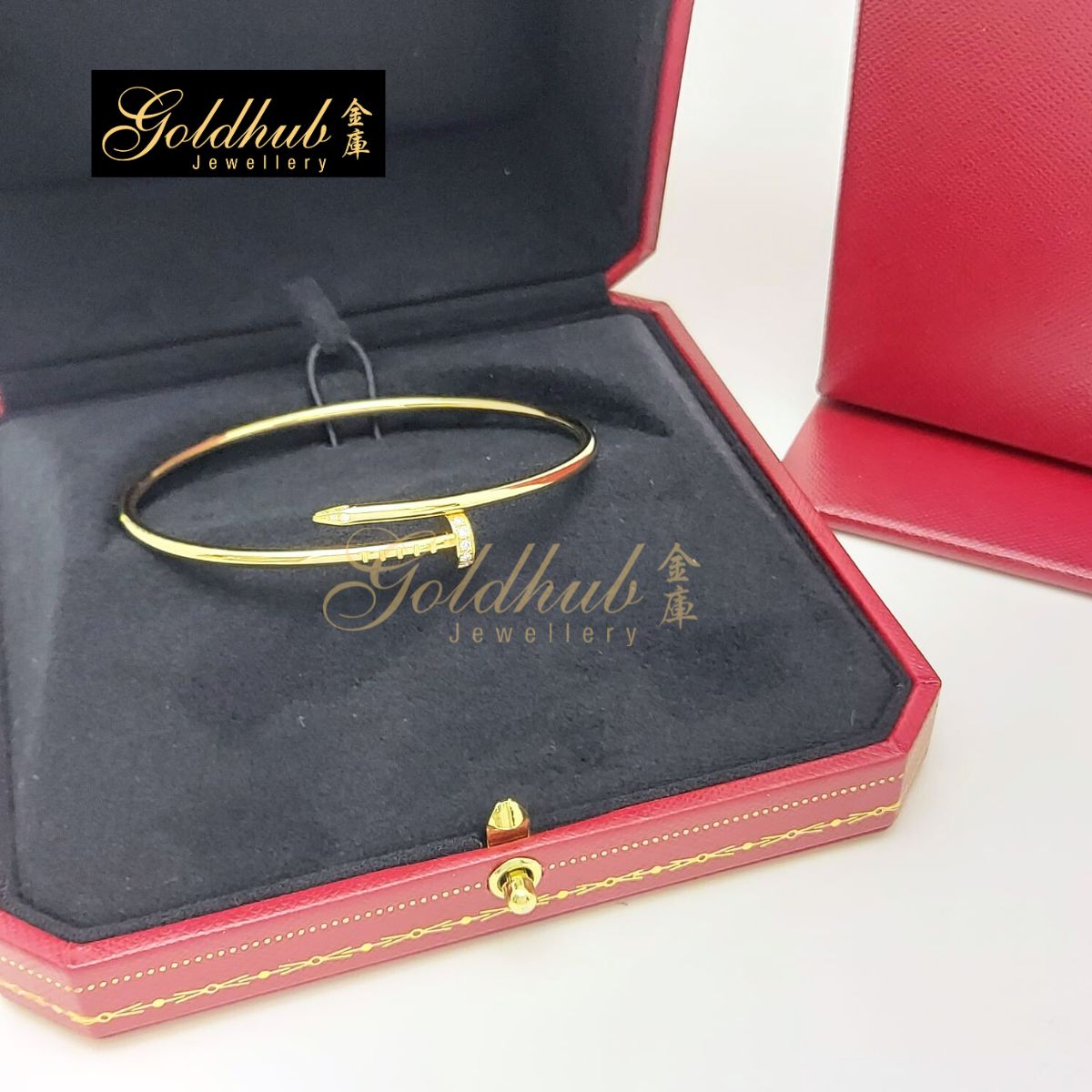 Cartier Juste Un Clou Diamond Bracelet, Small Model in Yellow Gold, Size 18
