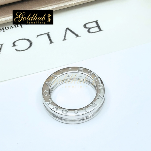 Bulgari B.zero1 1 Band Ring in White Gold, Size 48