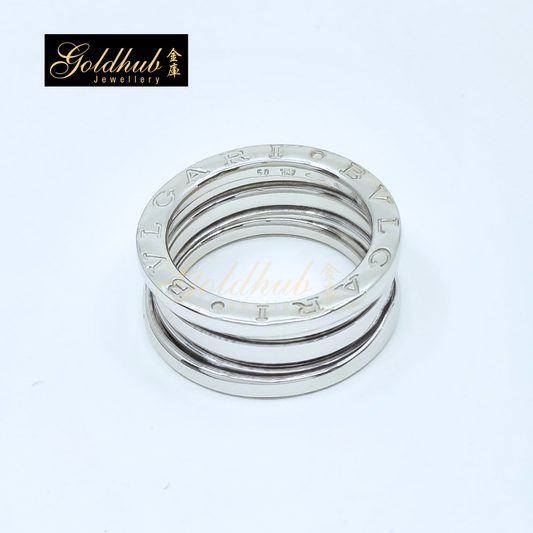 Bulgari B.zero1 3 Band Ring in White Gold, Size 50