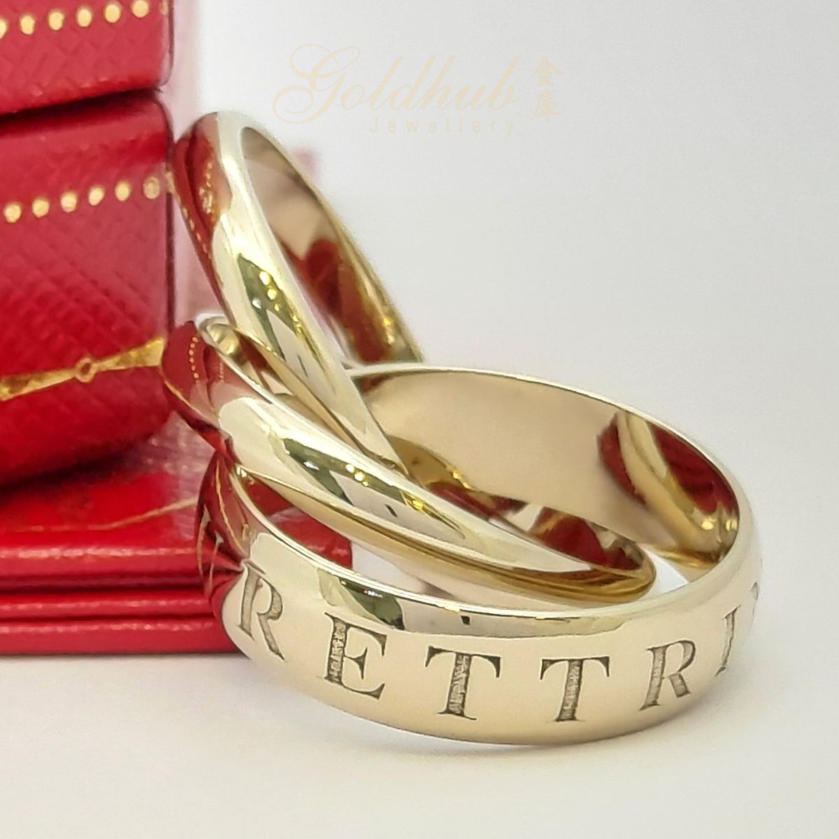 Cartier Amour Et Trinity Ring in White Gold, Size 52