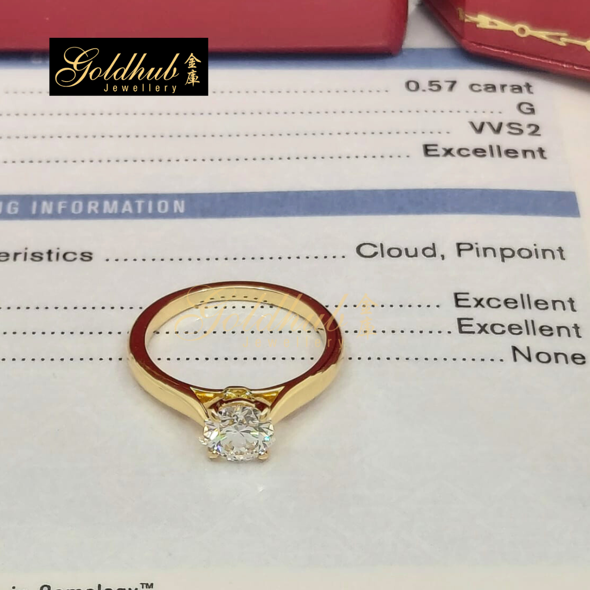 Cartier Solitaire 1895 Ring in Yellow Gold, Size 46