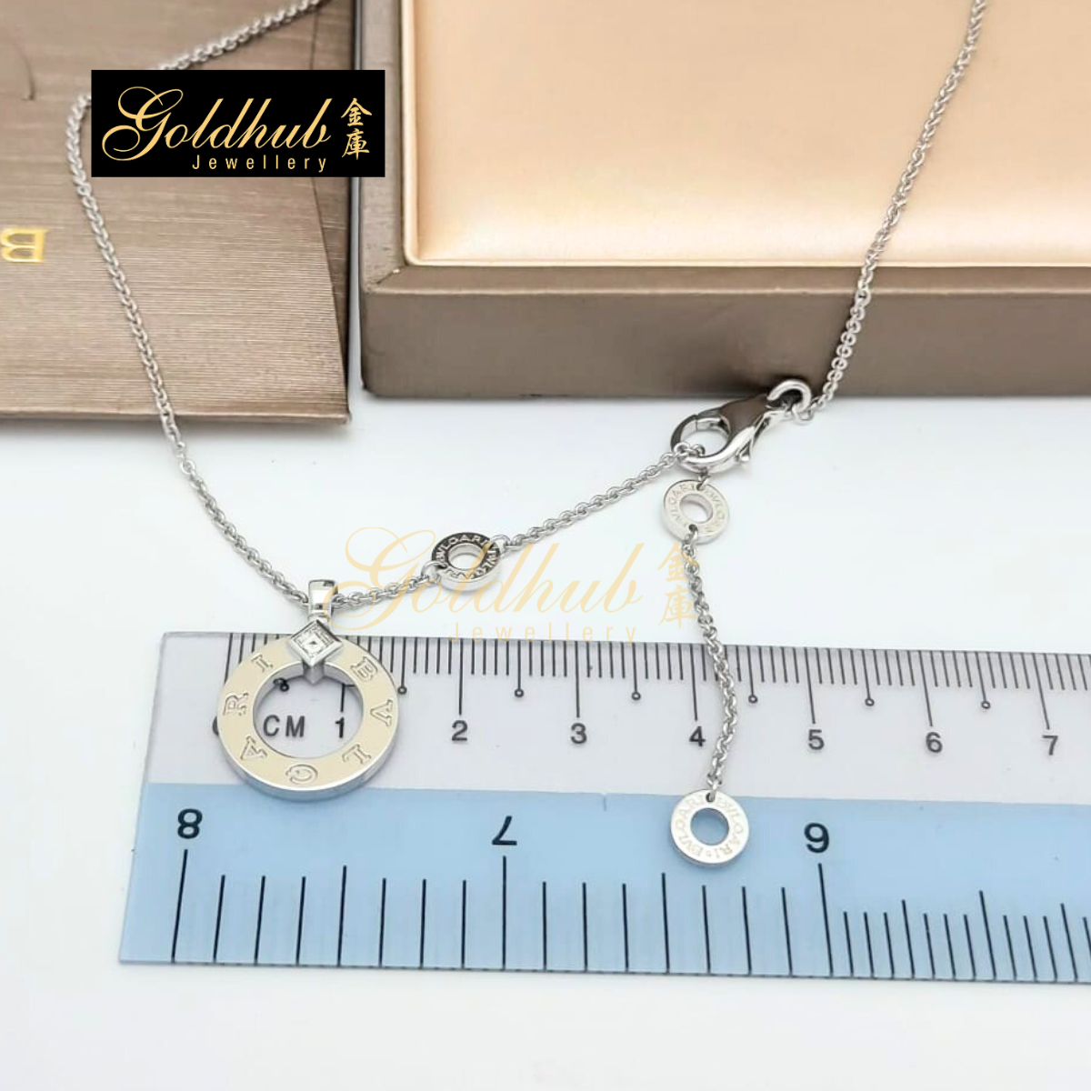 Bvlgari Bvlgari Necklace, 1 Diamond in White Gold