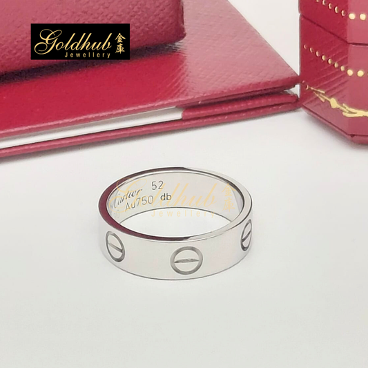 Cartier Love Ring, Classic Model in White Gold, Size 52