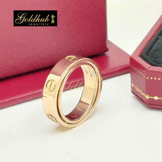 Cartier Love Double Ring in Rose Gold, Size 58
