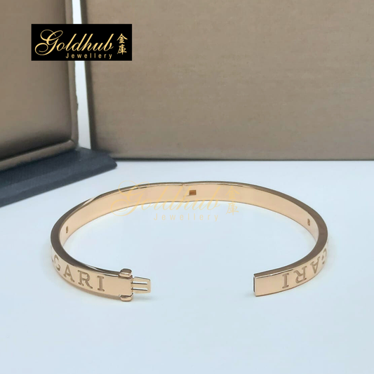 Bvlgari B.zero1 Essential Diamond Bangle in Rose Gold, Size M