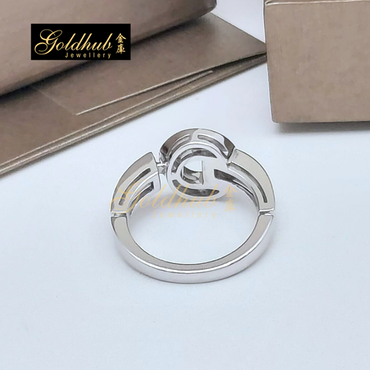 Bvlgari Bvlgari Paved Diamond Ring in White Gold, Size 48