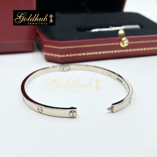 Cartier Love Bracelet, Small Model in White Gold, Size 17