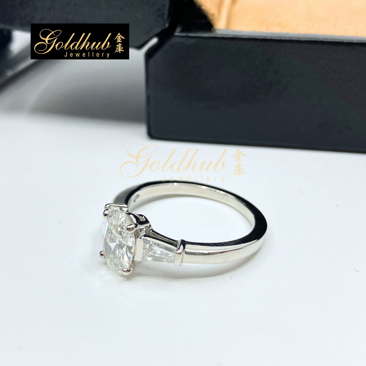 Bulgari Griffe Ring, 1.00ct Oval Brilliant Solitaire Diamond in Platinum, Size 51