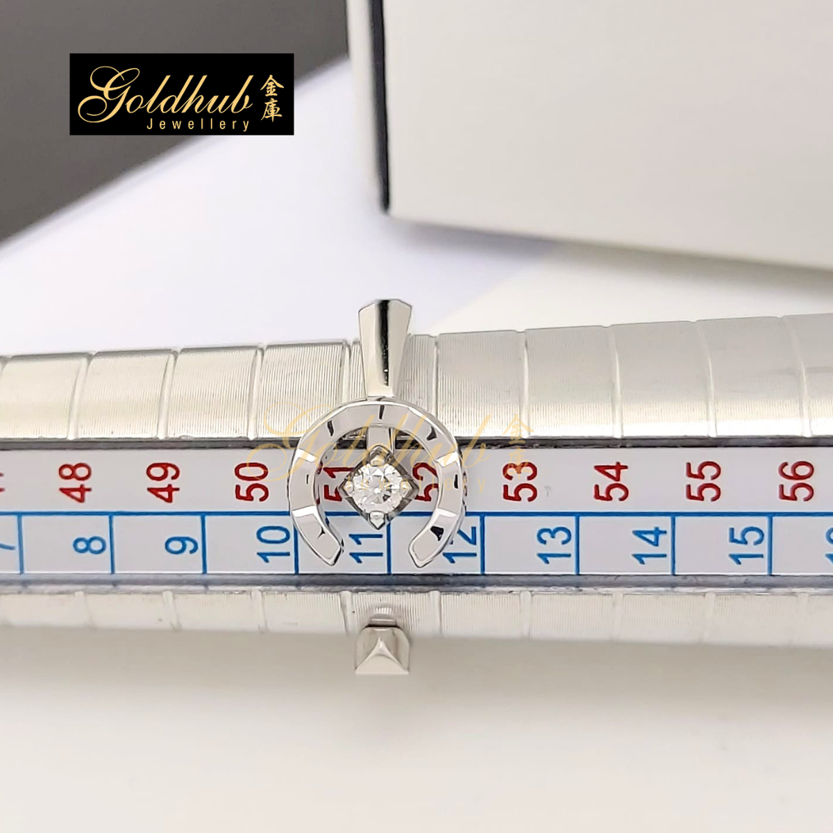 [With trade-in] Chanel Coco Ring, Quilted motif, set with 1 diamond in White Gold, Size 51