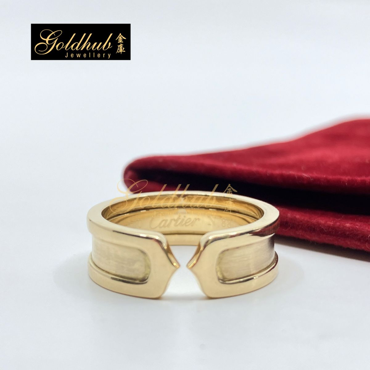Cartier C de Cartier Double C Ring in Yellow Gold, Size 53