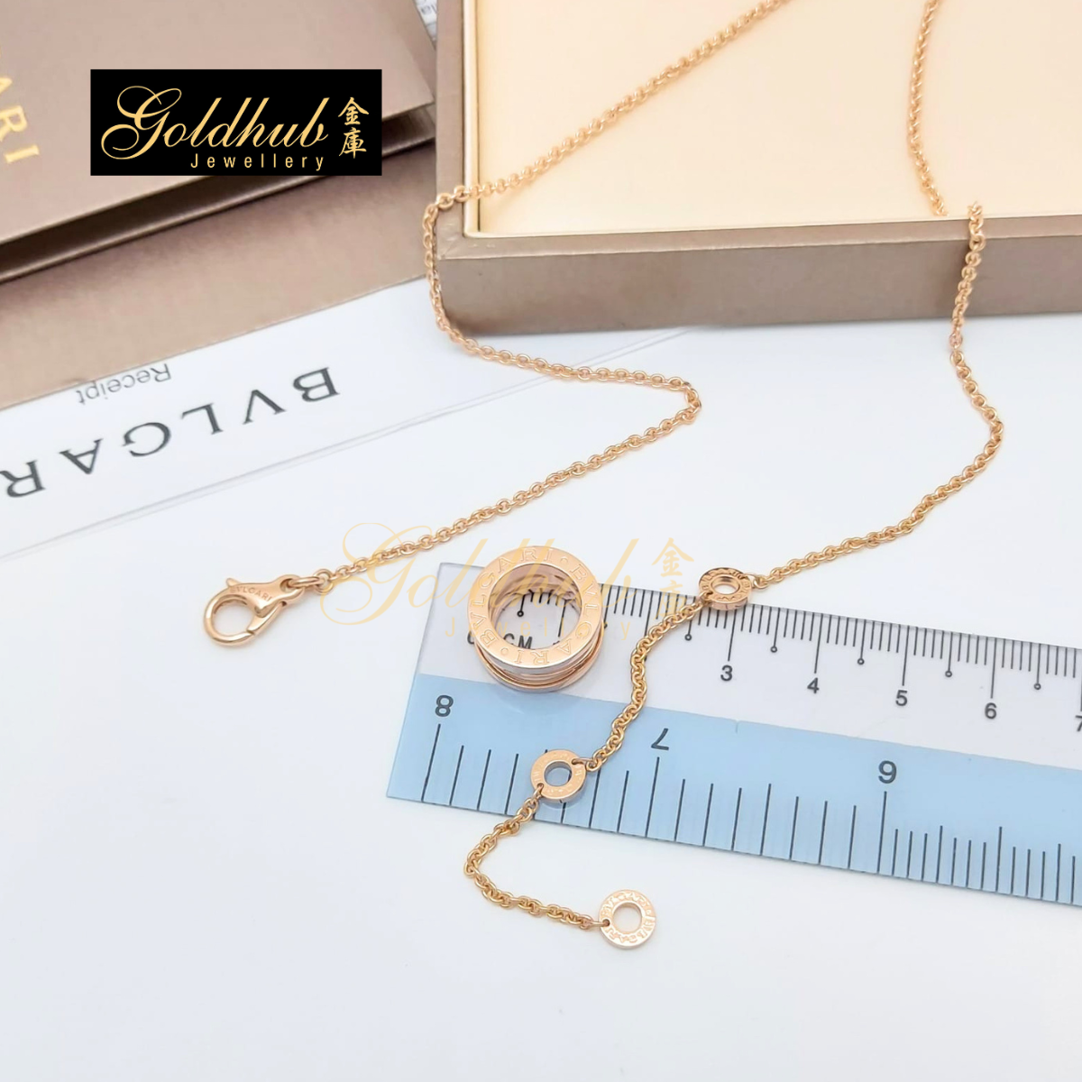 [Reserved] Bvlgari B.zero1 Design Legend White Ceramic Necklace in Rose Gold
