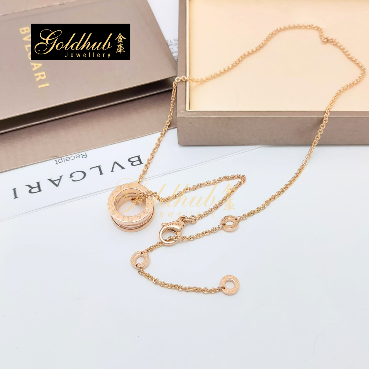 [Reserved] Bvlgari B.zero1 Design Legend White Ceramic Necklace in Rose Gold