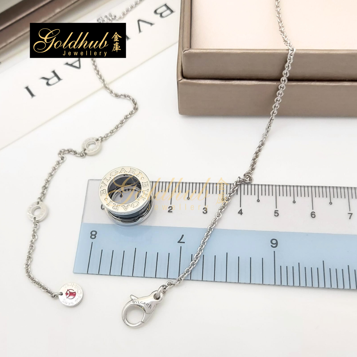 Bulgari Save the Children Necklace, Black Ceramic in Sterling Silver