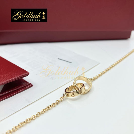 Cartier Love Bracelet on Chain in Yellow Gold, 18cm