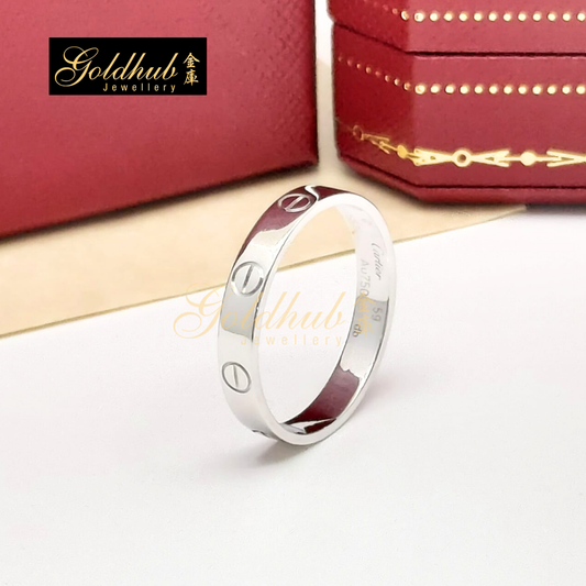 Cartier Love Ring, Small Model in White Gold Size 59