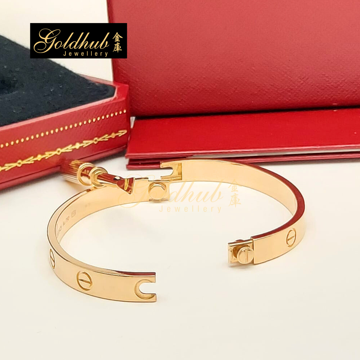 Cartier Love Bracelet, Classic Model in Rose Gold, Size 16
