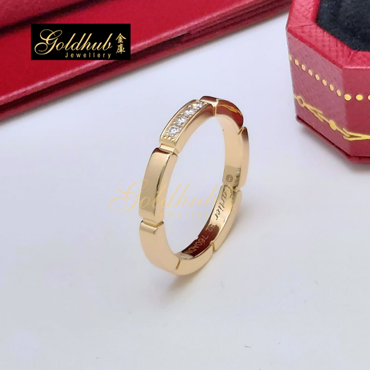 Cartier Maillon Panthere Wedding Ring, 4 Diamonds in Rose Gold, Size 52