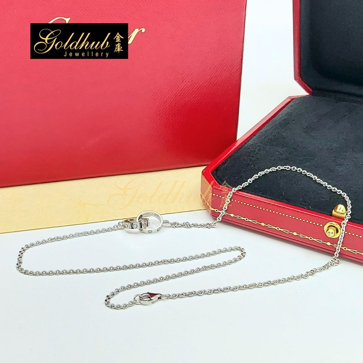 Cartier Love Pendant in White Gold