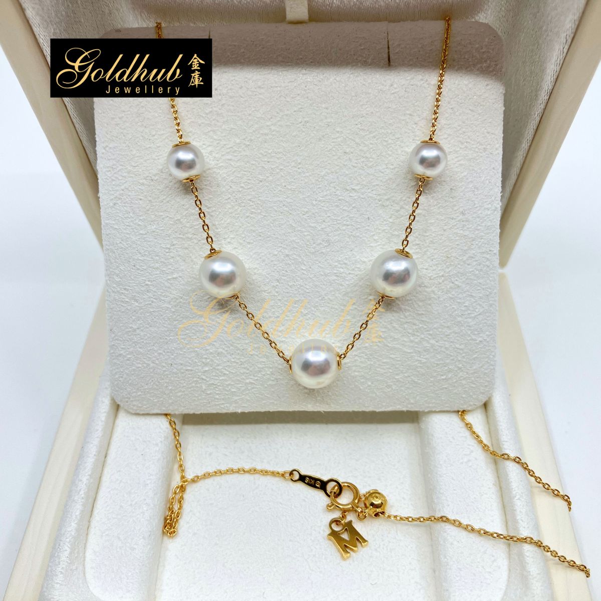 Mikimoto Pearls in Motion Akoya Cultured Pearl Pedant in Yellow Gold