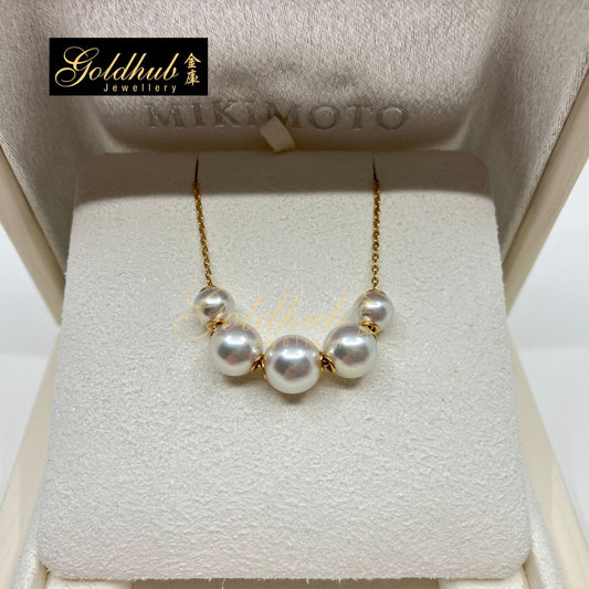 Mikimoto Pearls in Motion Akoya Cultured Pearl Pedant in Yellow Gold