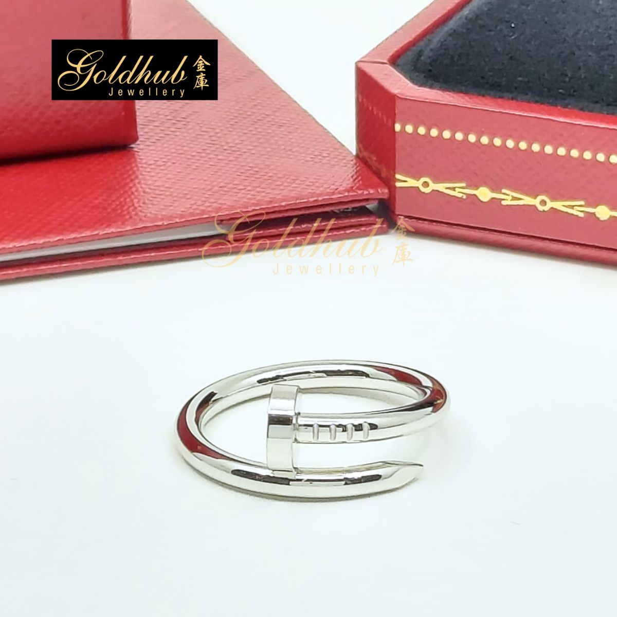 [Reserved] Cartier Juste un Clou Ring, Classic Model in White Gold, Size 61