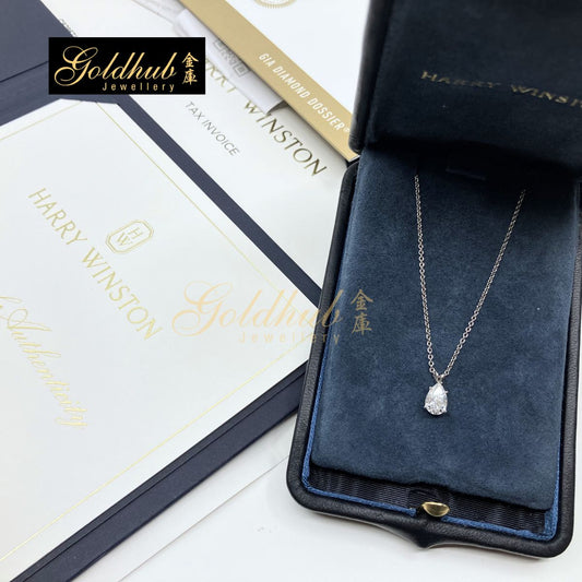 Harry Winston Pear-Shaped Diamond Solitaire Pendant, 0.71ct D VS1 in Platinum