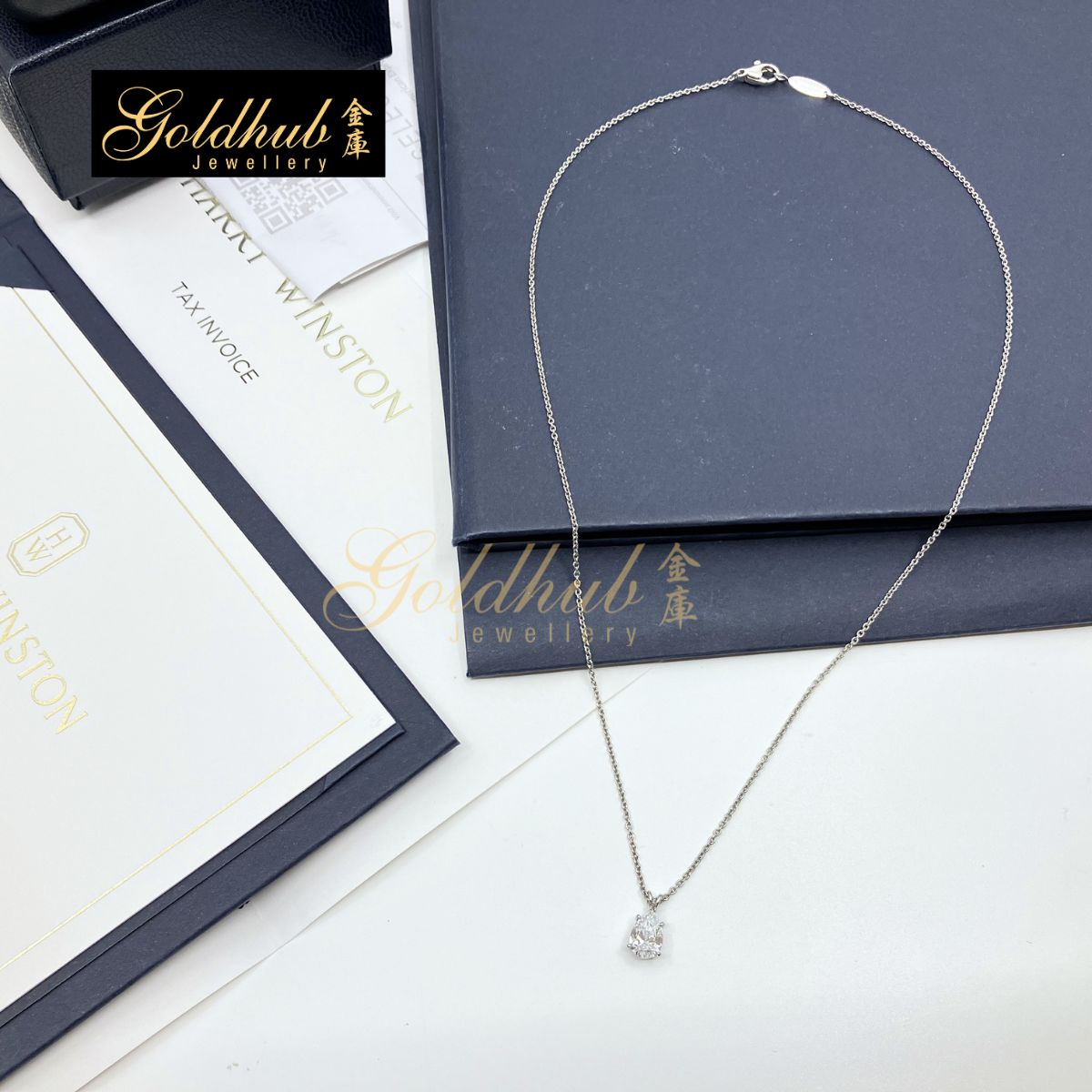 Harry Winston Pear-Shaped Diamond Solitaire Pendant, 0.71ct D VS1 in Platinum
