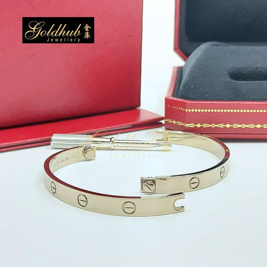 [Reserved] Cartier Love Bracelet, Classic Model in White Gold, Size 19
